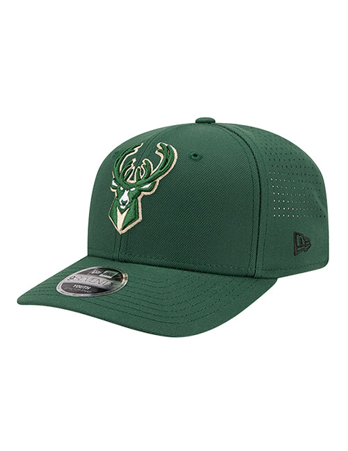 Youth New Era 9Seventy Perform Milwaukee Bucks Stretch-Snap Hat-left