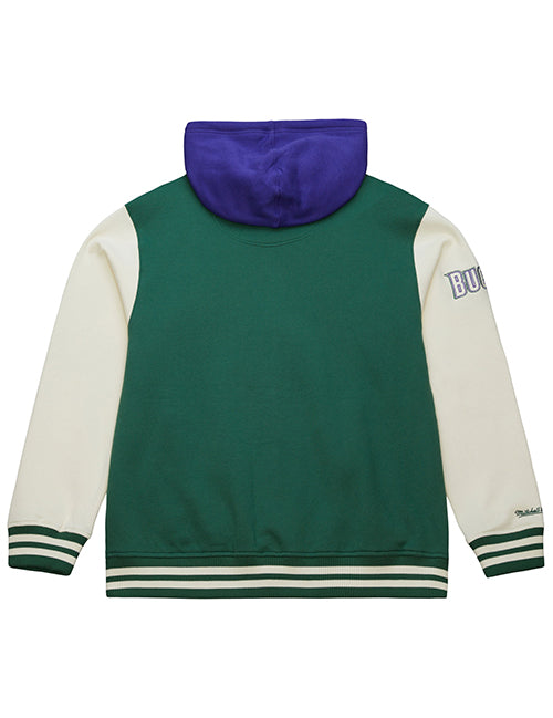 Mitchell & Ness HWC '93 Courts Milwaukee Bucks Hooded Jacket-back