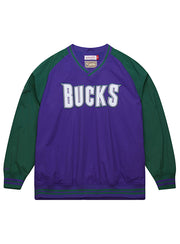 Mitchell & Ness HWC '93 Milwaukee Bucks Courts Windbreaker Pullover-front