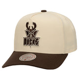 Mitchell & Ness HWC '93 Two-Tone Pro Pinch Milwaukee Bucks Snapback Hat-front