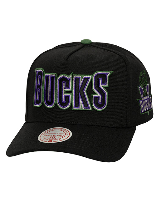 Mitchell & Ness HWC '93 Legacy Pro Milwaukee Bucks Snapback Hat-front