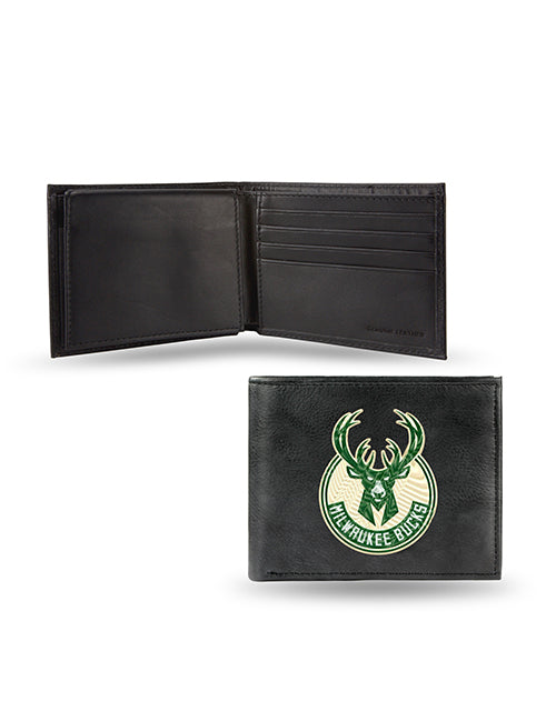 Rico Leather Milwaukee Bucks Billfold Wallet