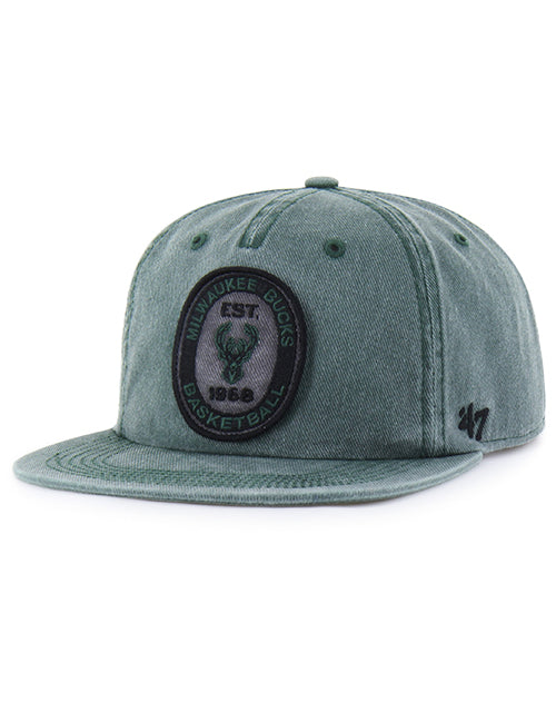 '47 Brand Outdoorsman Captain Milwaukee Bucks Snapback Hat-FRONT