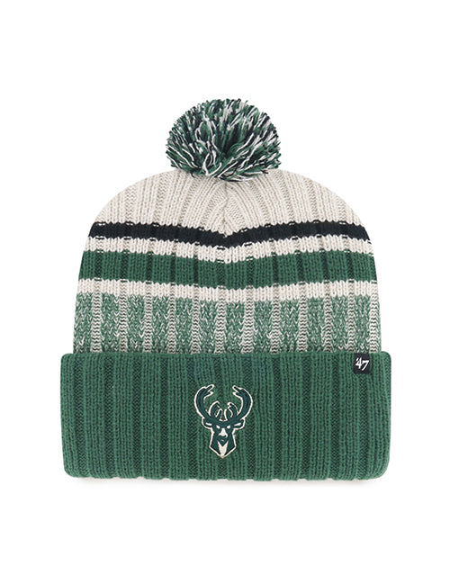'47 Brand Long Range Milwaukee Bucks Pom Knit Hat-front