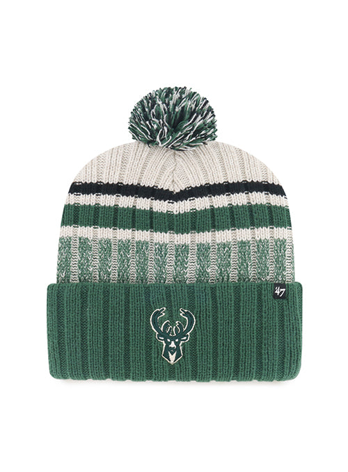 '47 Brand Long Range Milwaukee Bucks Pom Knit Hat-front