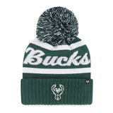 '47 Brand Spirited Milwaukee Bucks Pom Knit Hat-front