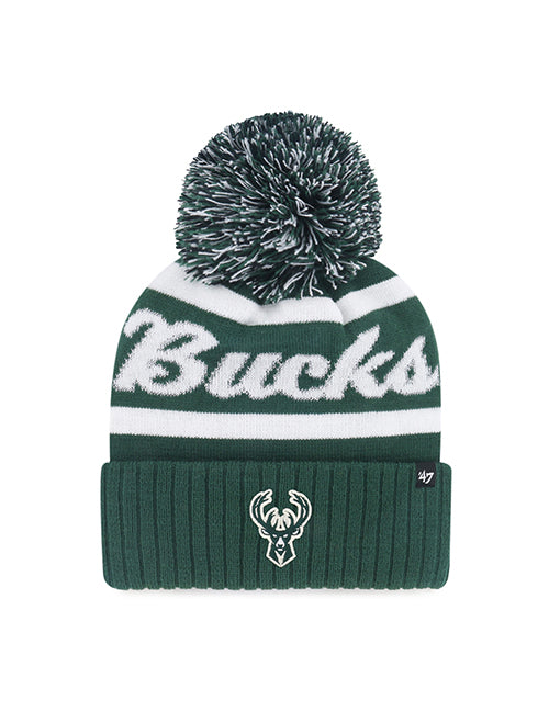 '47 Brand Spirited Milwaukee Bucks Pom Knit Hat-front