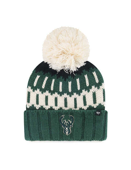 Women's '47 Brand Felicity Milwaukee Bucks Pom Knit Hat-front