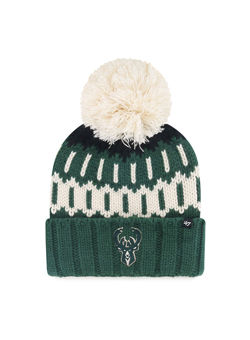 Women's '47 Brand Felicity Milwaukee Bucks Pom Knit Hat-front