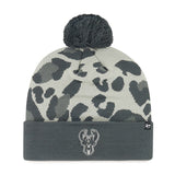 Women's '47 Brand Bagheera Milwaukee Bucks Pom Knit Hat-front