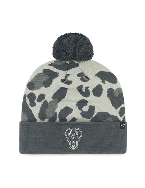 Women's '47 Brand Bagheera Milwaukee Bucks Pom Knit Hat-front