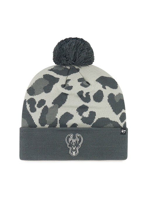Women's '47 Brand Bagheera Milwaukee Bucks Pom Knit Hat-front