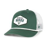 Youth '47 Brand Ace Out Milwaukee Bucks Trucker Snapback Hat-front