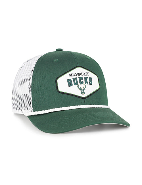 Youth '47 Brand Ace Out Milwaukee Bucks Trucker Snapback Hat-right