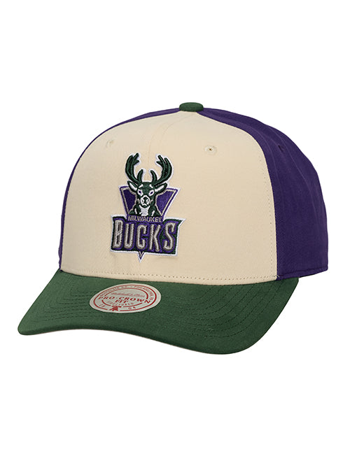 Mitchell & Ness HWC '93 Brushed Off Milwaukee Bucks Snapback Hat-left
