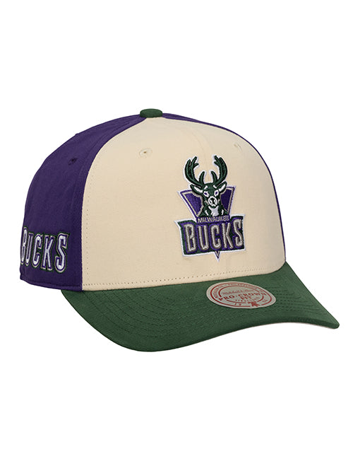 Mitchell & Ness HWC '93 Brushed Off Milwaukee Bucks Snapback Hat-right