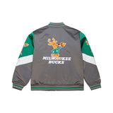 Mitchell & Ness HWC '68 Throw Back Milwaukee Bucks Satin Jacket-back