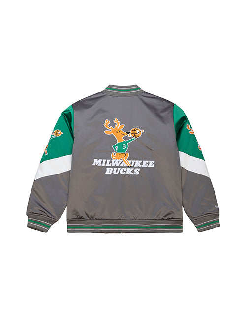 Mitchell & Ness HWC '68 Throw Back Milwaukee Bucks Satin Jacket-back