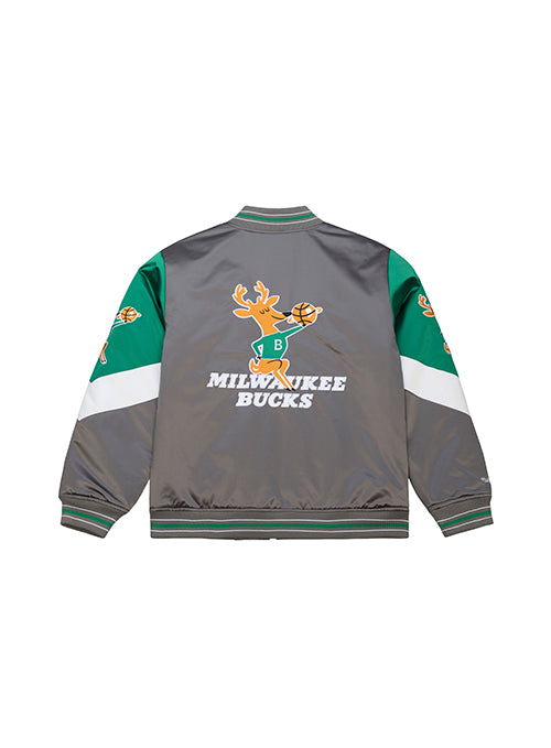 Mitchell & Ness HWC '68 Throw Back Milwaukee Bucks Satin Jacket-back
