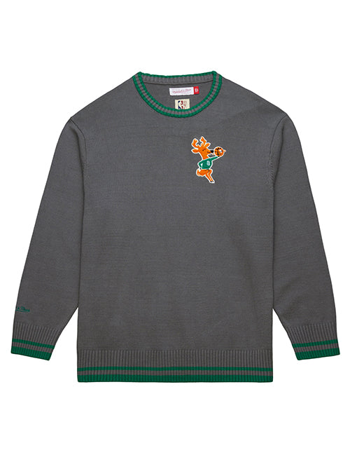 Mitchell & Ness HWC '68 Throw Back Milwaukee Bucks Sweater-front