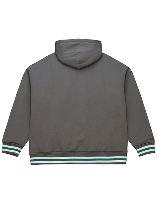 Mitchell & Ness HWC '68 Throw Back Milwaukee Bucks 1/4 Zip Hooded Sweatshirt-back