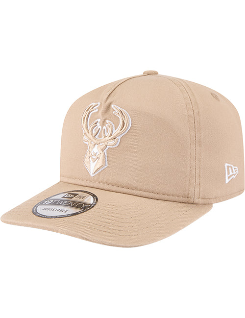 New Era 19Twenty Cream Milwaukee Bucks Snapback Hat-left