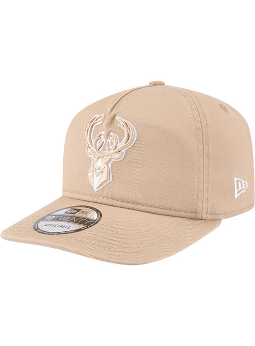 New Era 19Twenty Cream Milwaukee Bucks Snapback Hat-left