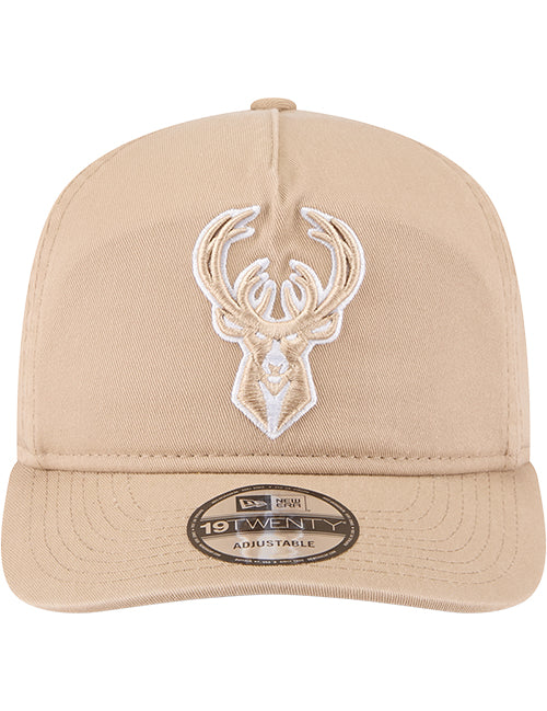 New Era 19Twenty Cream Milwaukee Bucks Snapback Hat-front