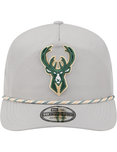 New Era 19Twenty Grey Milwaukee Bucks Snapback Hat-front