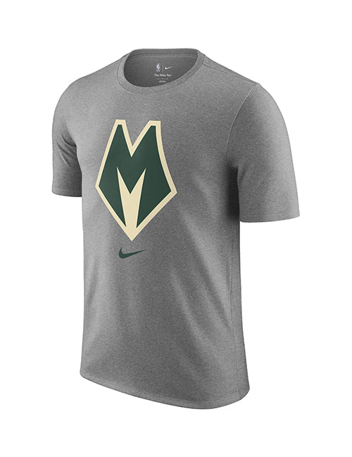 Nike City Edition 2025-26 Essential Grey Milwaukee Bucks T-Shirt-front