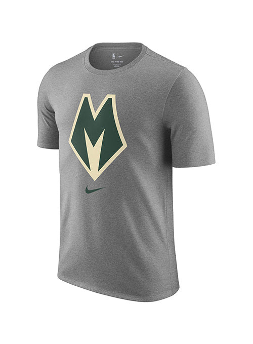 Nike City Edition 2025-26 Essential Grey Milwaukee Bucks T-Shirt-front