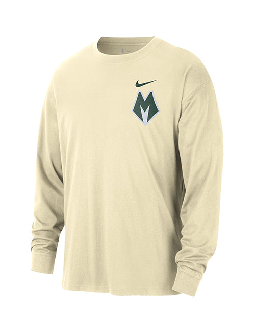 Nike City Edition 2025-26 Essential Milwaukee Bucks Long Sleeve T-Shirt-front