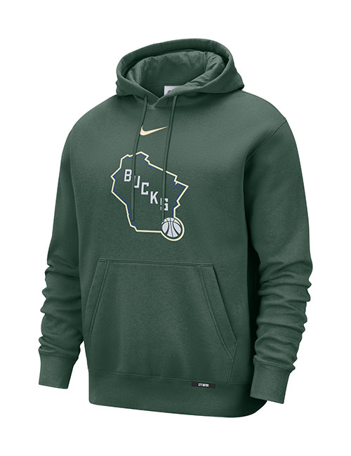 Nike City Edition 2025-26 State Logo Milwaukee Bucks Hooded Sweatshirt-front