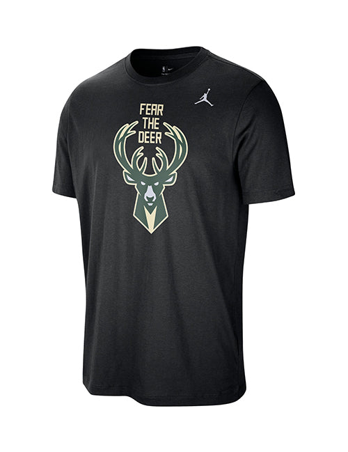 Jordan Fear the Deer Essential Milwaukee Bucks T-Shirt-Front