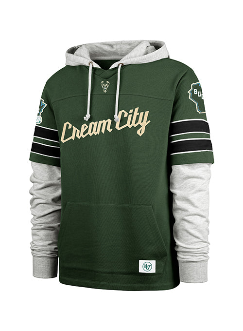 '47 Brand 2025-26 City Edition Milwaukee Bucks Hooded Lacer Sweatshirt-front