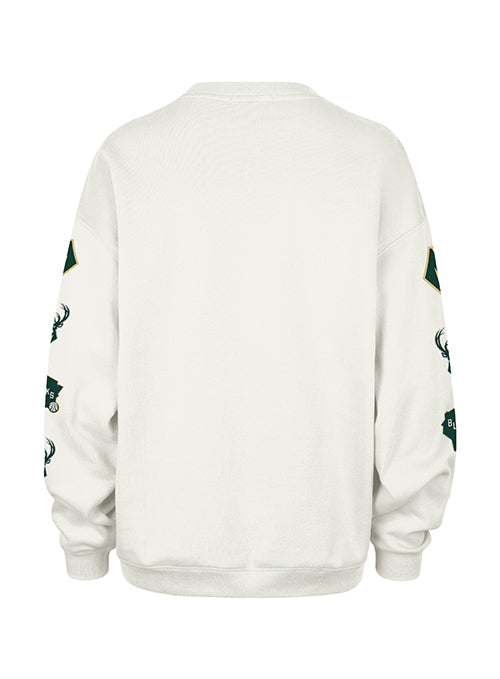 Women's '47 Brand 2025-26 City Edition Milwaukee Bucks Oversized Crewneck Sweatshirt-back