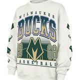 Women's '47 Brand 2025-26 City Edition Milwaukee Bucks Oversized Crewneck Sweatshirt-front
