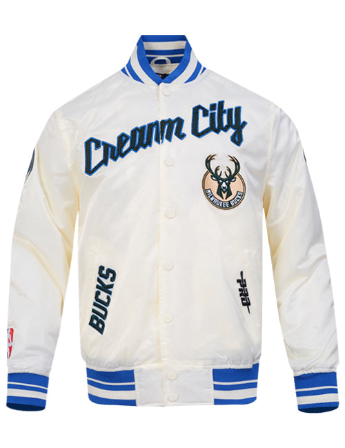 Pro Standard 2025-26 City Edition Milwaukee Bucks Satin Jacket-front