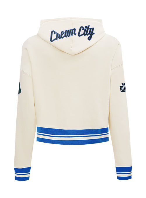 Women's Pro Standard 2025-26 City Edition Milwaukee Bucks Cropped Hooded Sweatshirt-back