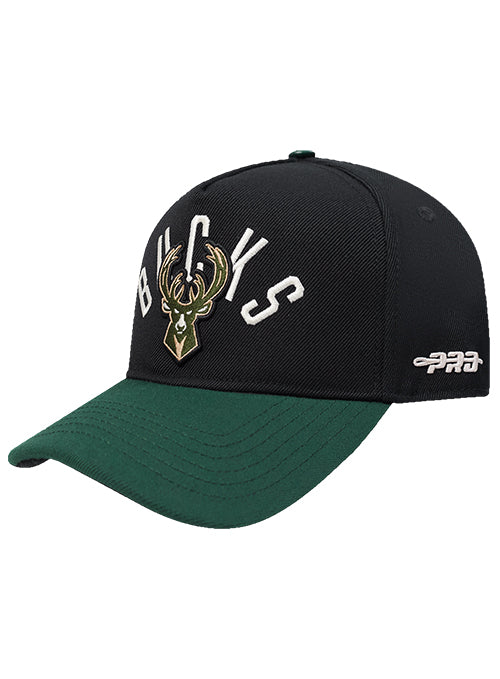 Pro Standard Modern Original Milwaukee Bucks Snapback Hat-left