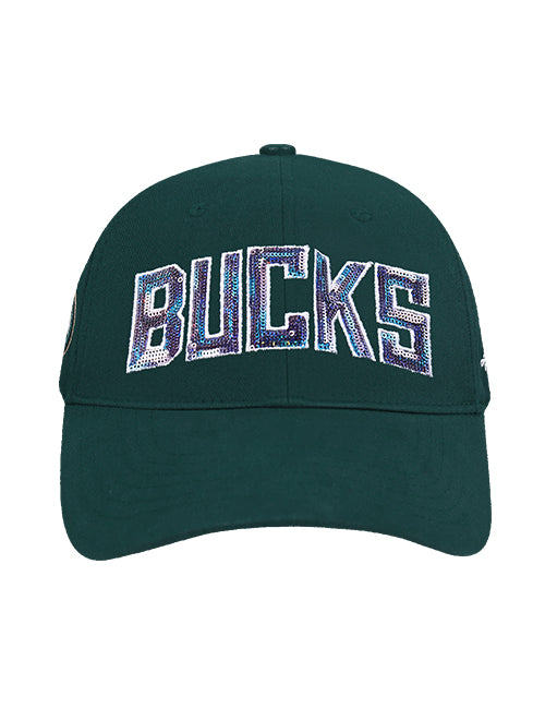 Women's Pro Standard City Lights Milwaukee Bucks Adjustable Hat-FRONT