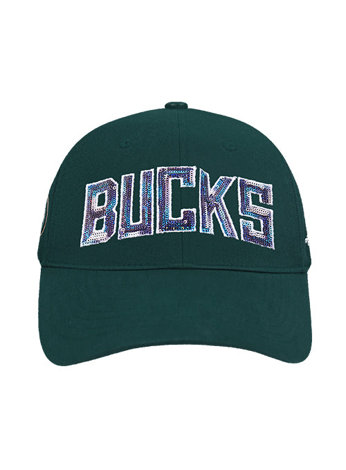 Women's Pro Standard City Lights Milwaukee Bucks Adjustable Hat-FRONT