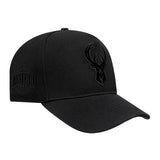 Pro Standard Blackout Milwaukee Bucks Pinch Snapback Hat-right