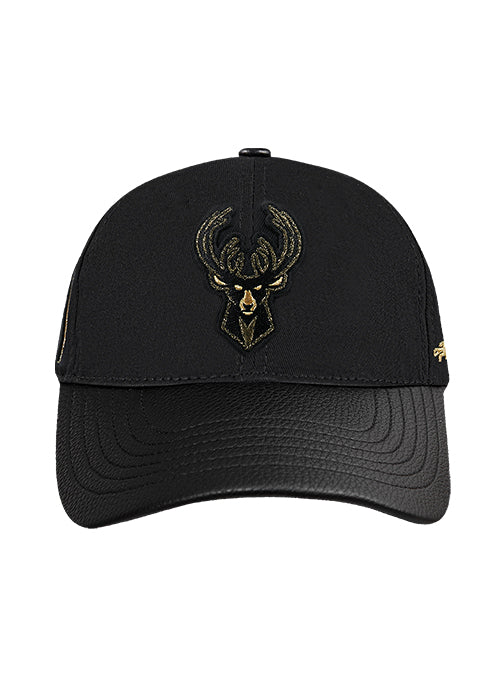 Pro Standard Gold Twist Milwaukee Bucks Pinch Snapback Hat-front