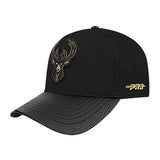 Pro Standard Gold Twist Milwaukee Bucks Pinch Snapback Hat-left