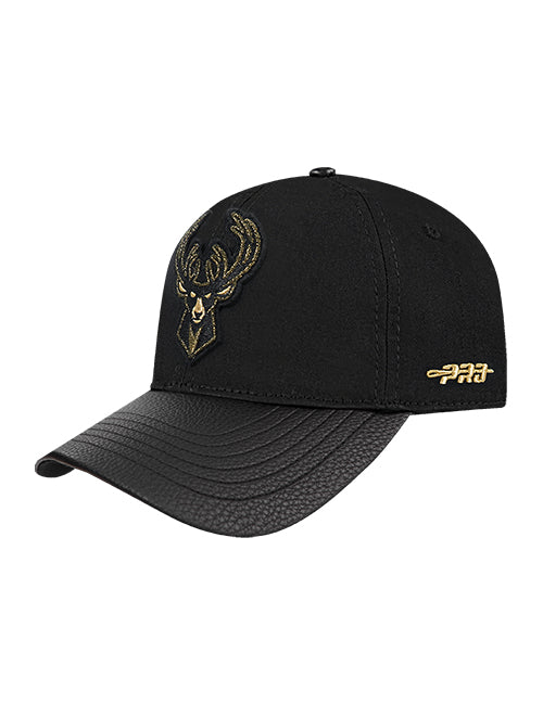 Pro Standard Gold Twist Milwaukee Bucks Pinch Snapback Hat-left