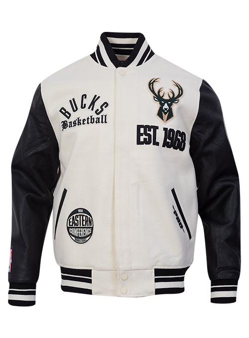 Pro Standard Modern Original Milwaukee Bucks Varsity Jacket-front