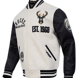 Pro Standard Modern Original Milwaukee Bucks Varsity Jacket-angled front