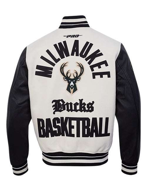 Pro Standard Modern Original Milwaukee Bucks Varsity Jacket-back