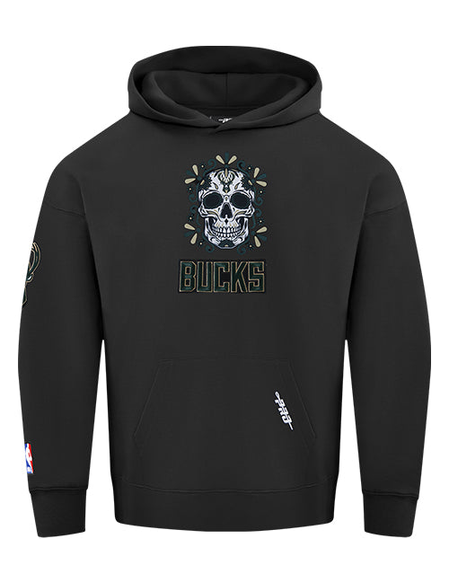 Pro Standard Dia De Muertos Milwaukee Bucks Hooded Sweatshirt-front